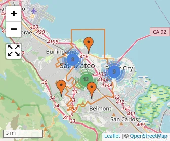 Area schools map